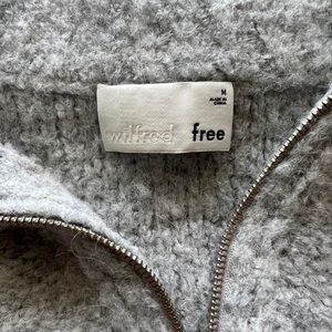 Aritzia Wilfred Free Gwyneth Soft Italian Alpaca Half Zip Sweater